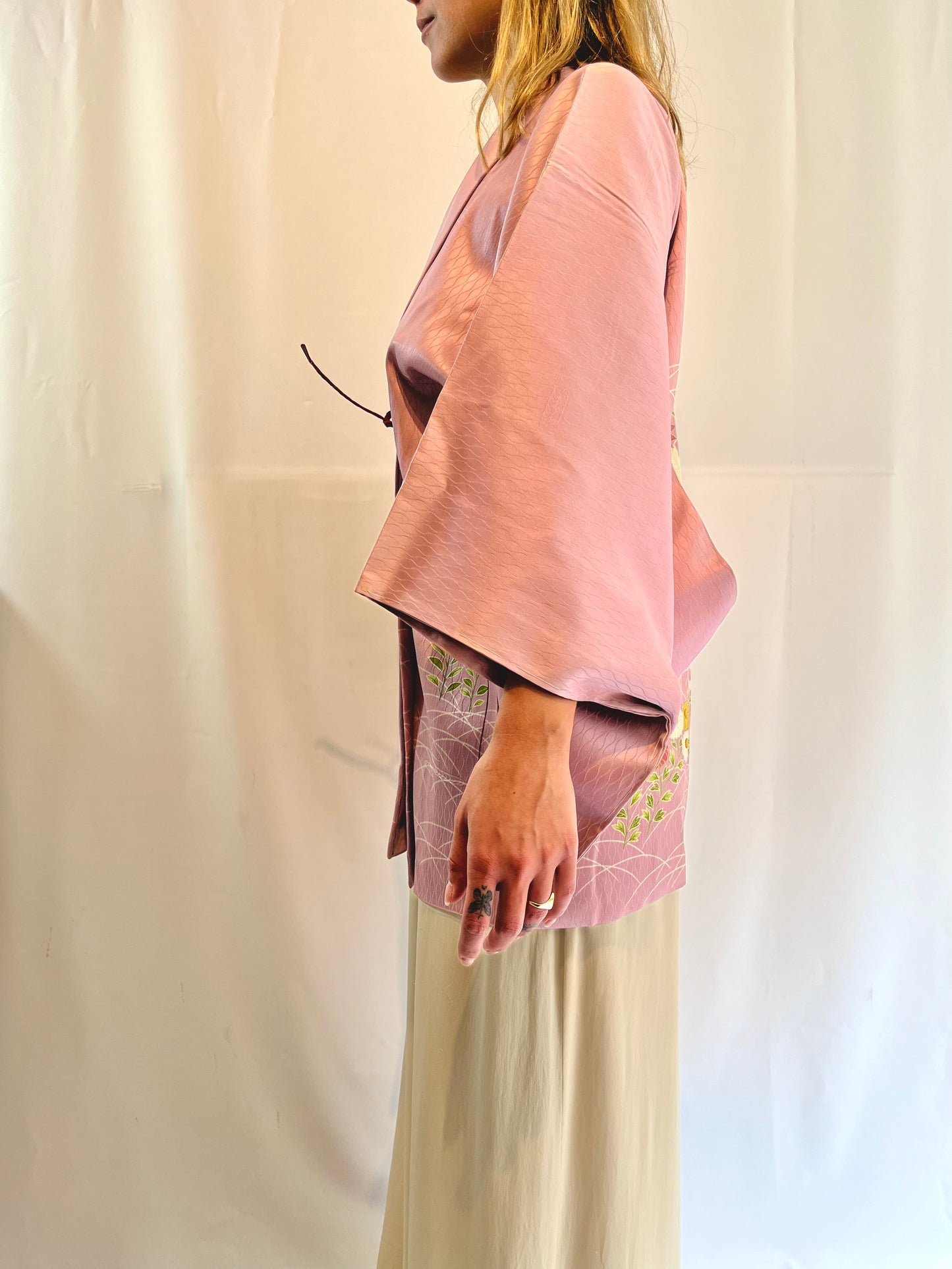 Pink Japanese Silk Kimono