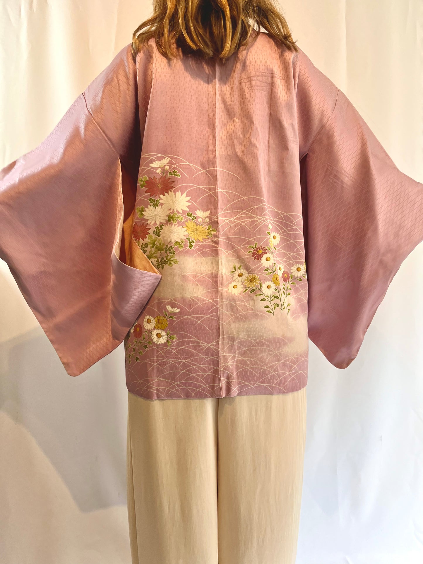 Pink Japanese Silk Kimono