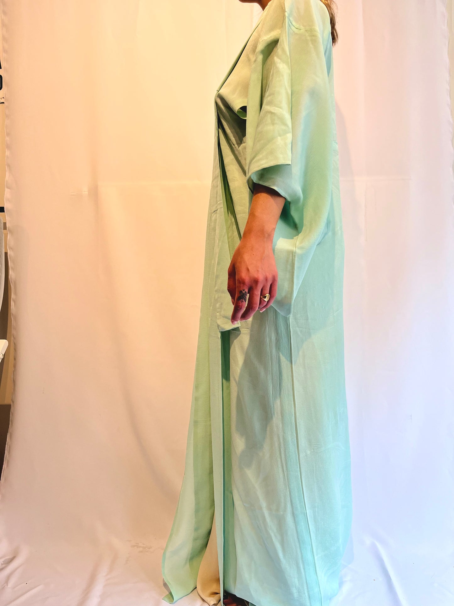 Japanese Mint-green Women's Kimono