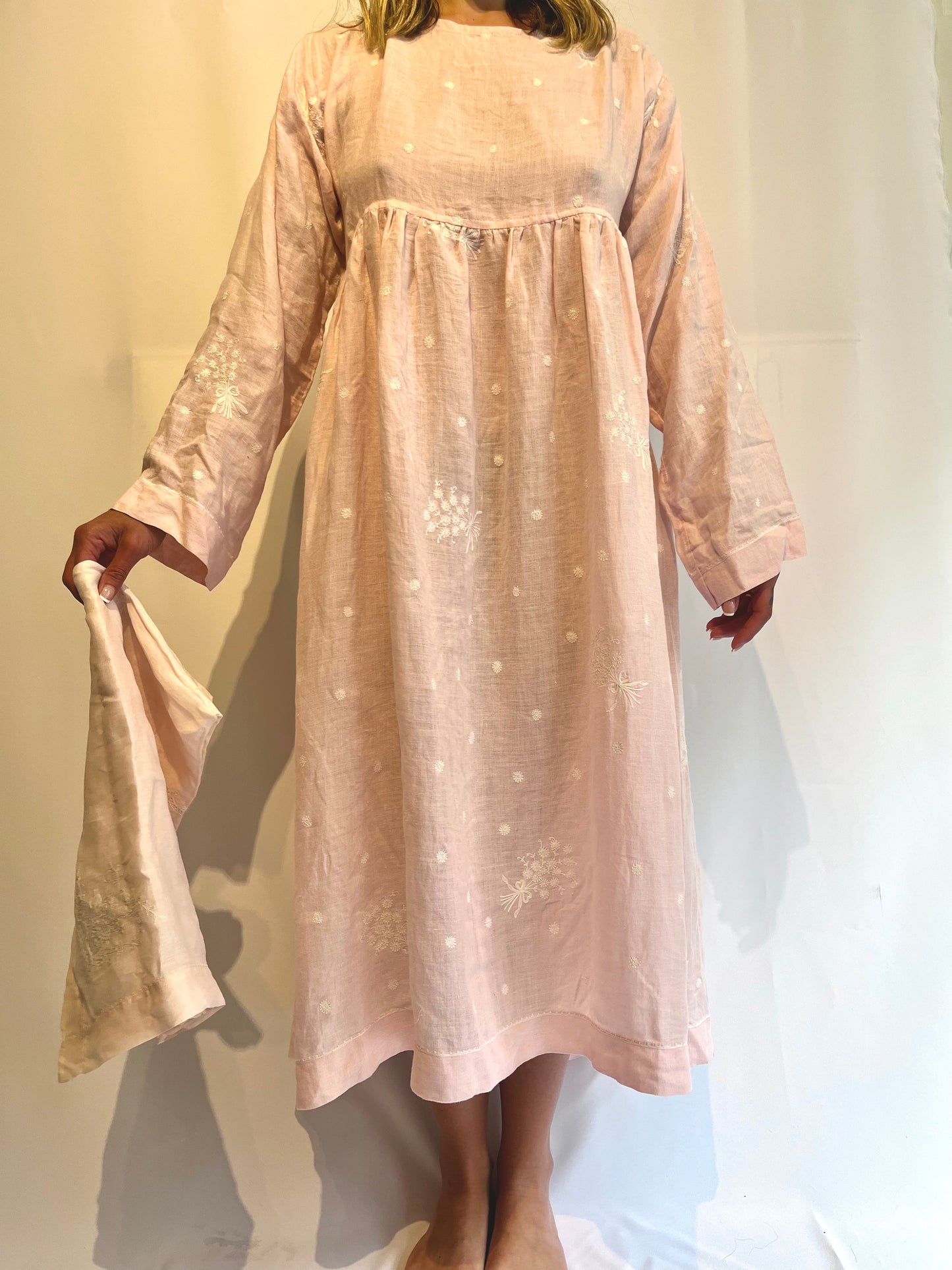 Pink Linen Dress