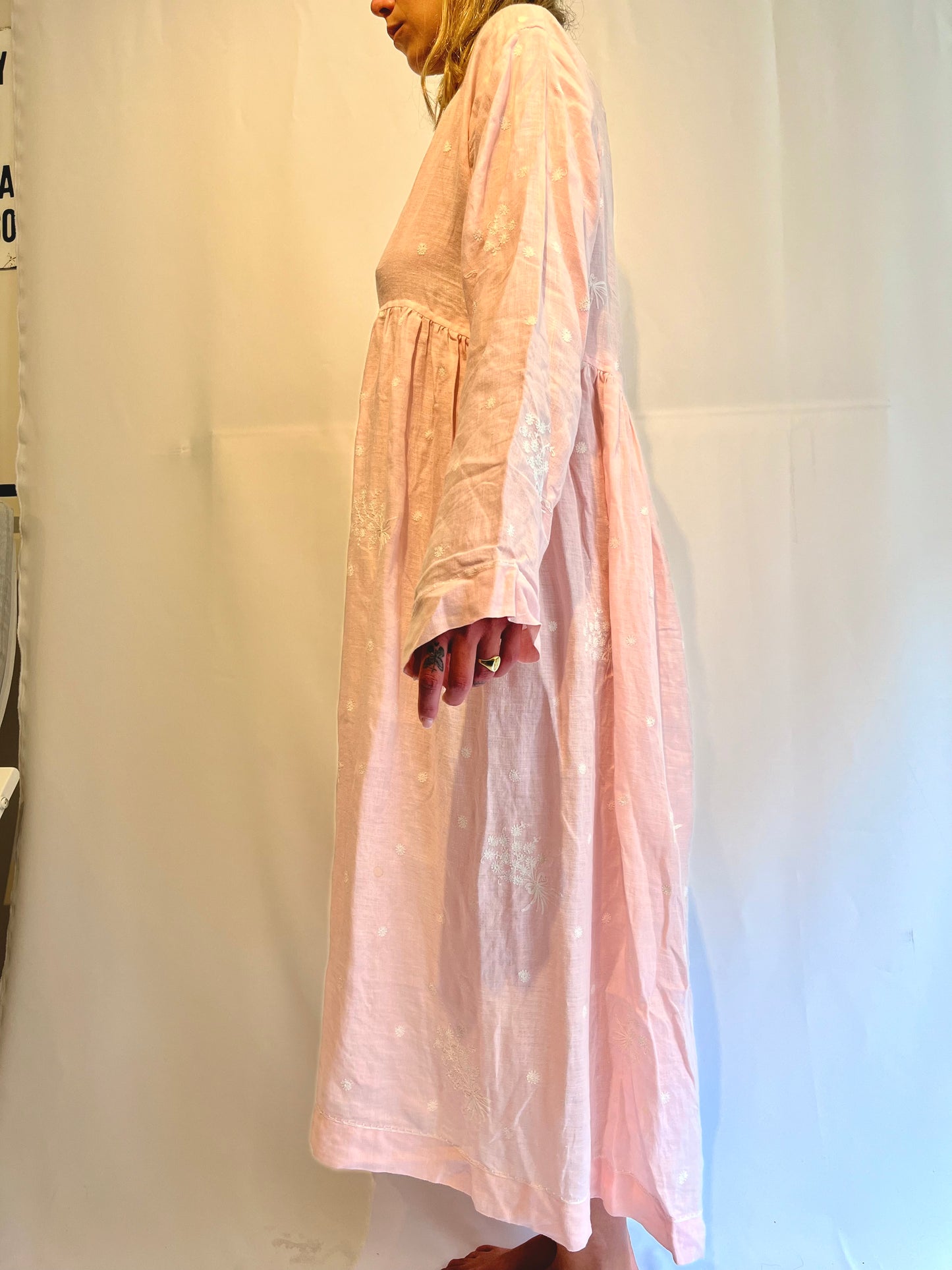 Pink Linen Dress