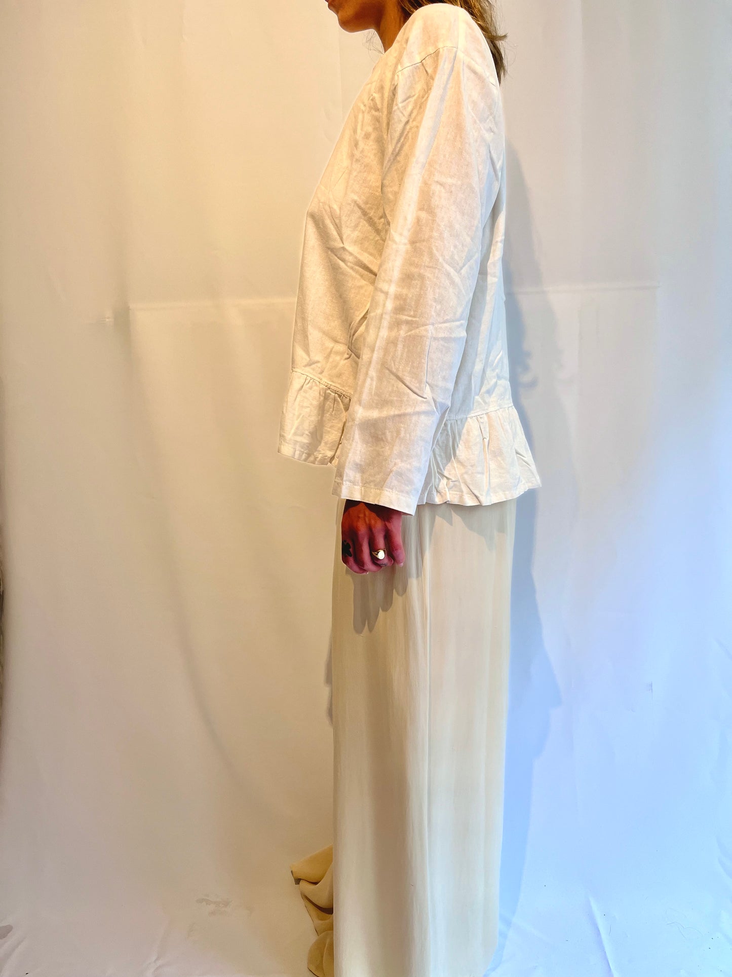 Handmade Linen Off-White Shirt