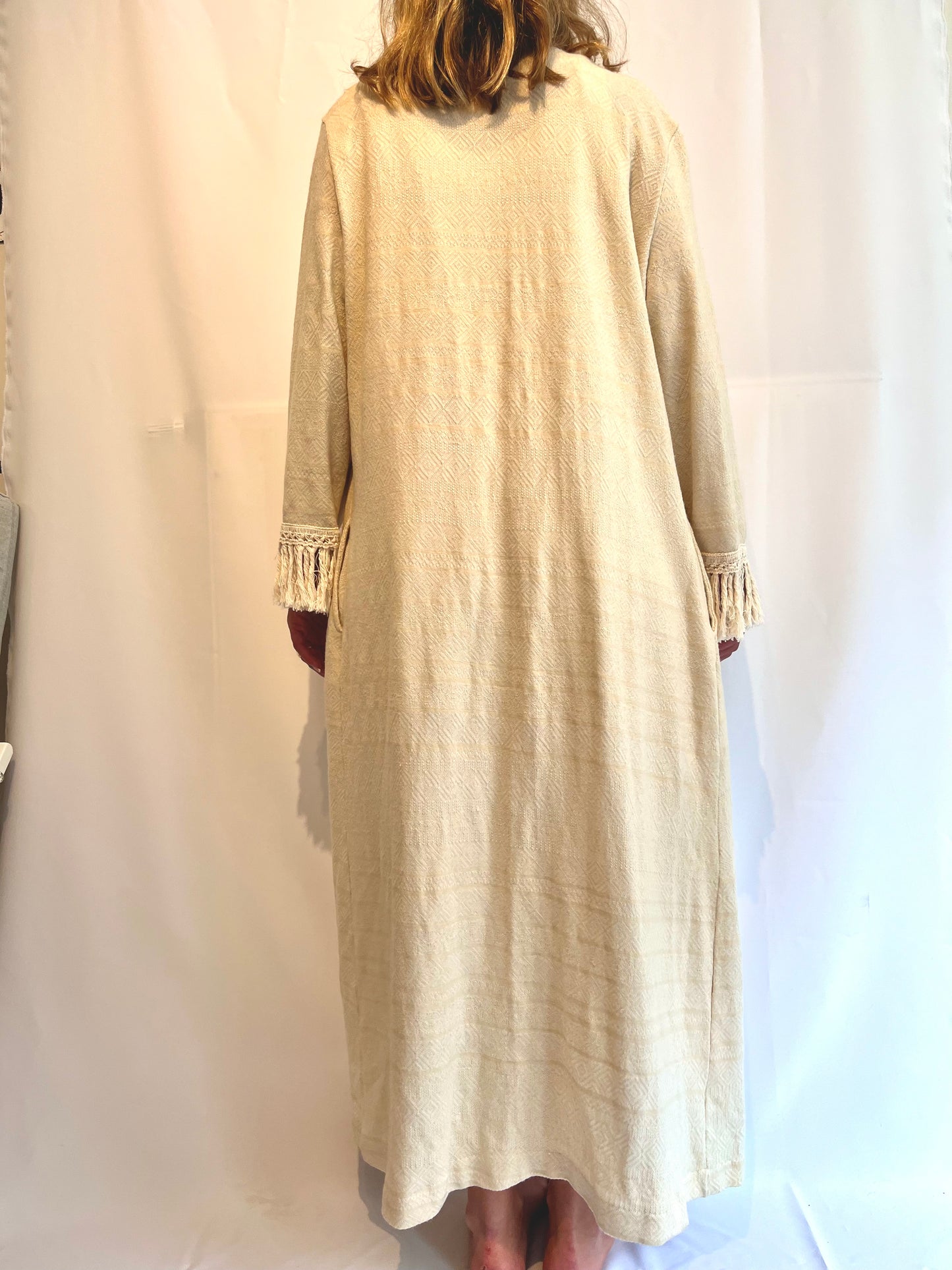 Beige Wool & Cotton Dress